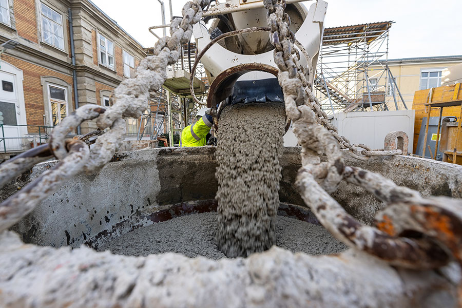 Klinik Ottakring: Verwaltungsneubau Beton-Mischung