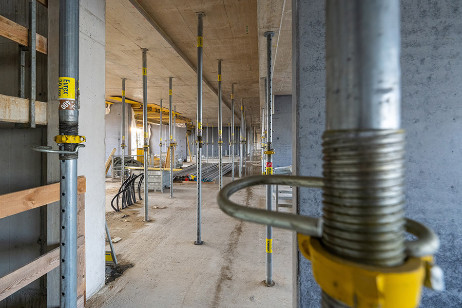 Klinik Ottakring: Verwaltungsneubau Rohbau innen