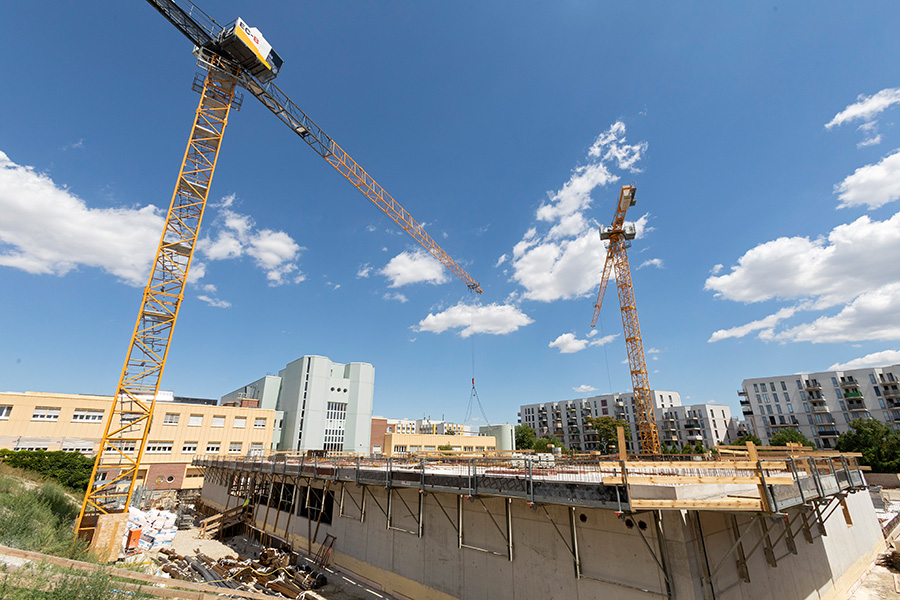Klinik Donaustadt: Baustelle Neubau ZNA