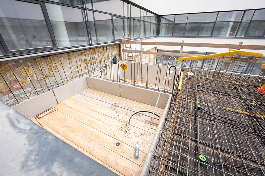 Klinik Favoriten: Wirtschaftshof Decke Innenhof