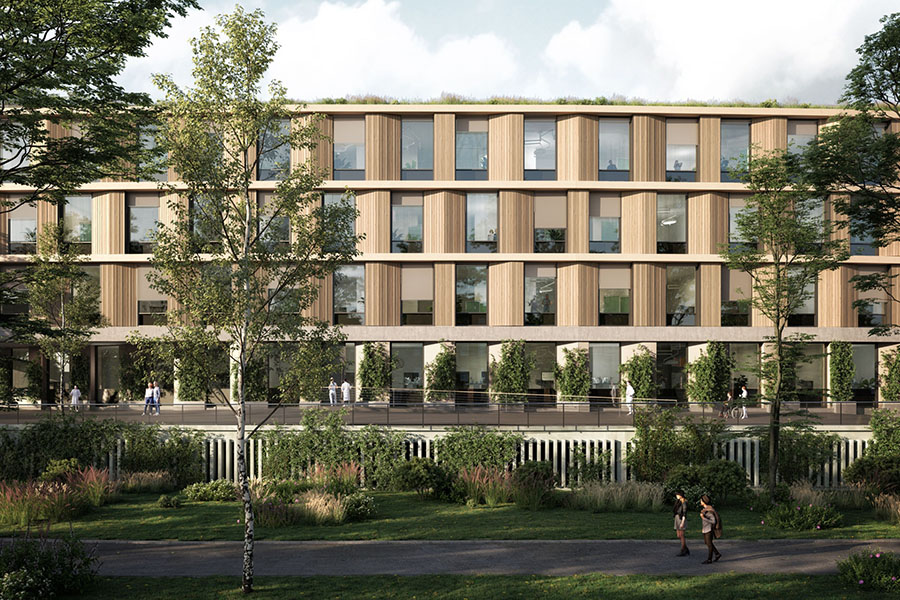 Klinik Donaustadt Bettentürme Rendering