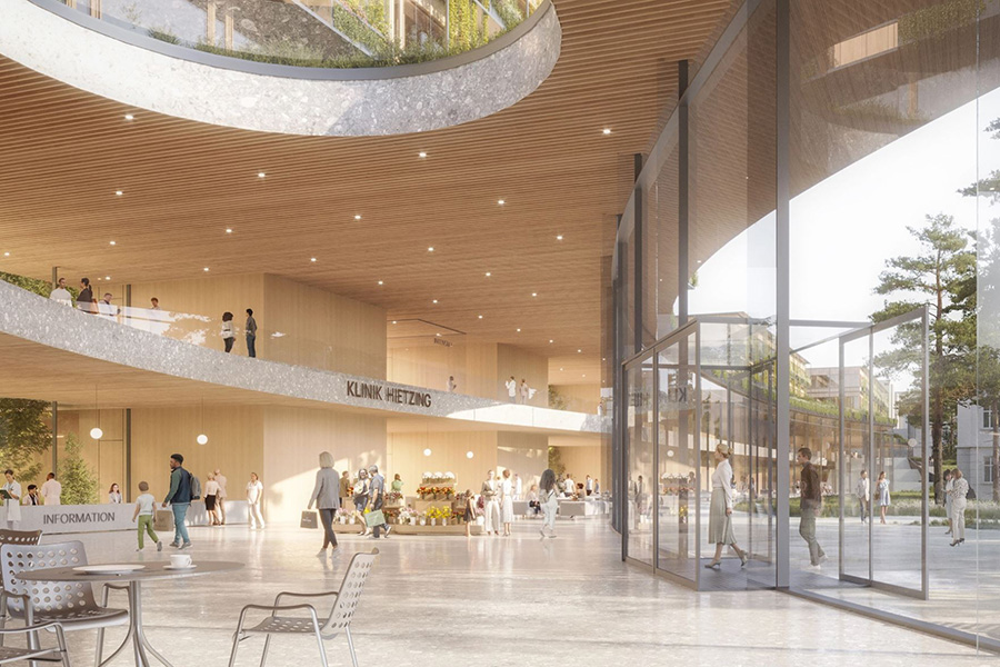 Klinik Hietzing Eingangshalle Rendering
