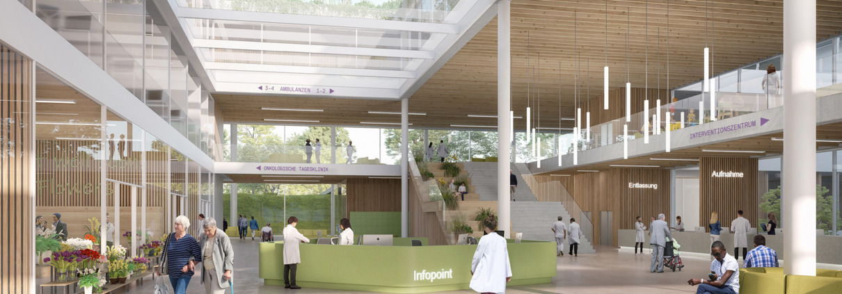 Klinik Ottakring neu Eingangshalle