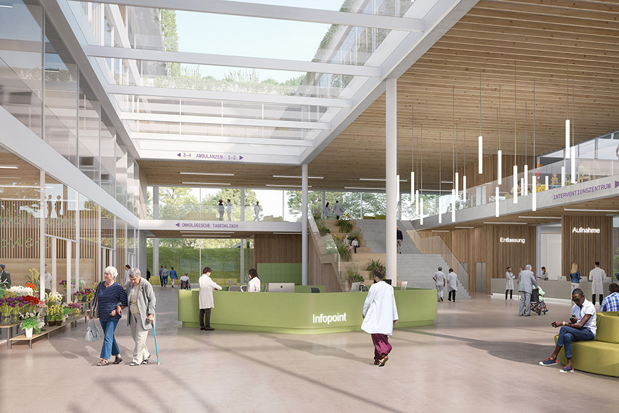 Klinik Ottakring neu Eingangshalle