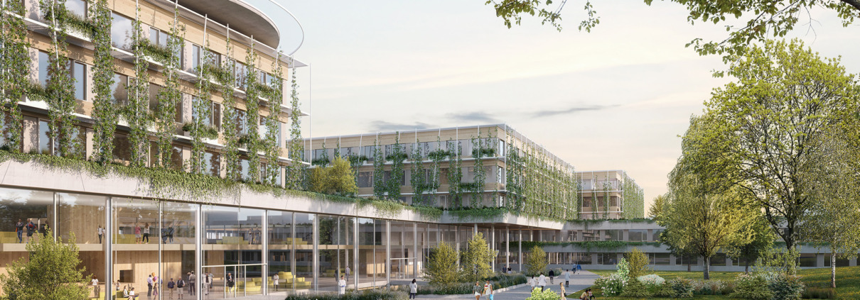 Klinik Ottakring neu Parkansicht