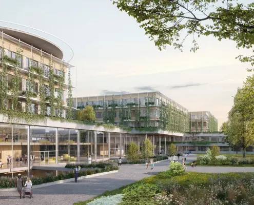 Klinik Ottakring neu Parkansicht