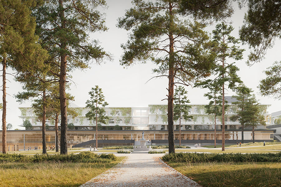 Klinik Hietzing Rendering Rolandbrunnen