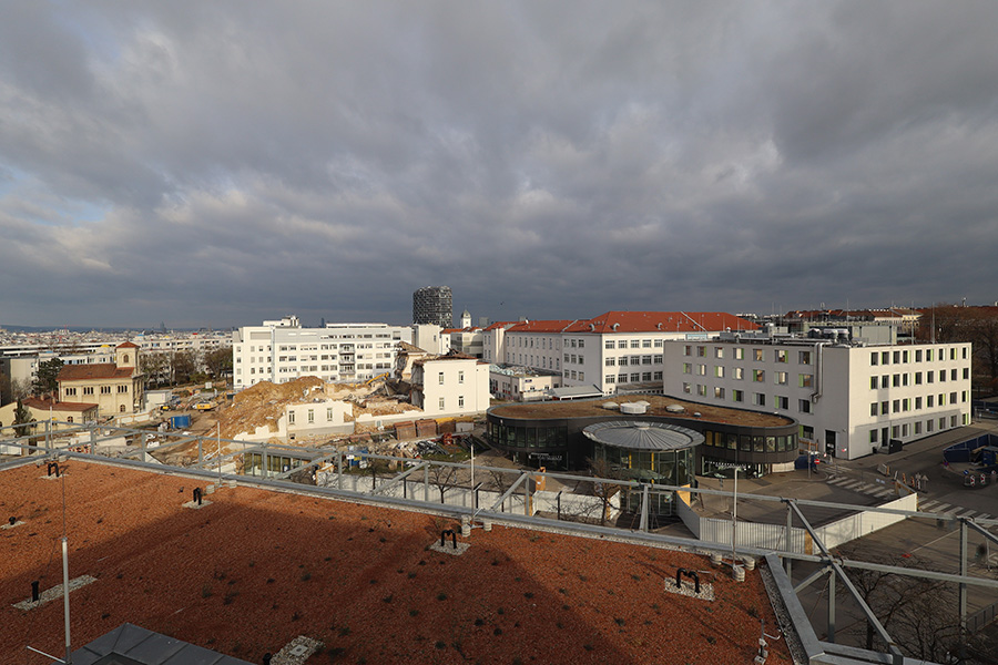 Abbrucharbeiten in der Klinik Favoriten