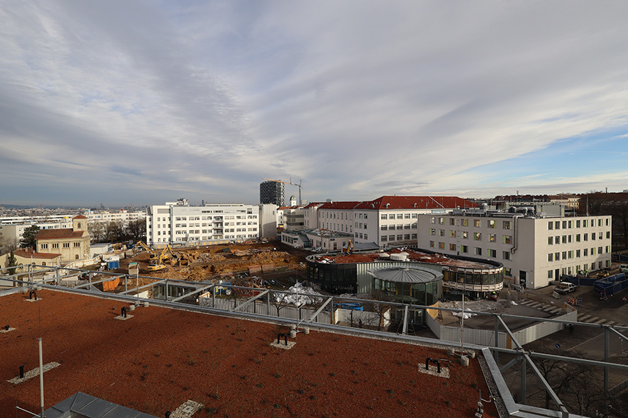 Abbrucharbeiten in der Klinik Favoriten