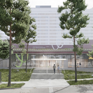 Klinik Landstraße Rendering Eingang