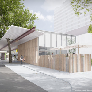 Klinik Landstraße Rendering Eingang