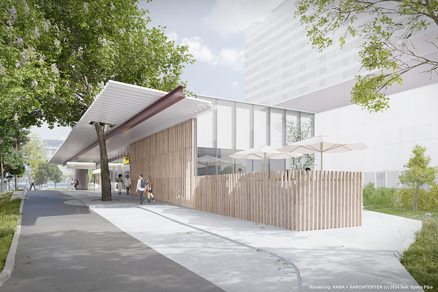 Klinik Landstraße Rendering Eingang