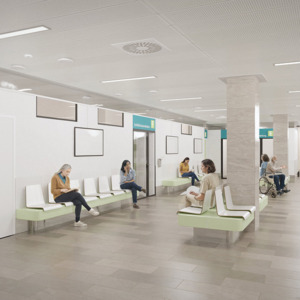 Klinik Landstraße Rendering Eingangsbereich