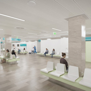 Klinik Landstraße Rendering Eingangsbereich