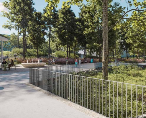 Klinik Ottakring, Grünbereich beim Eingang