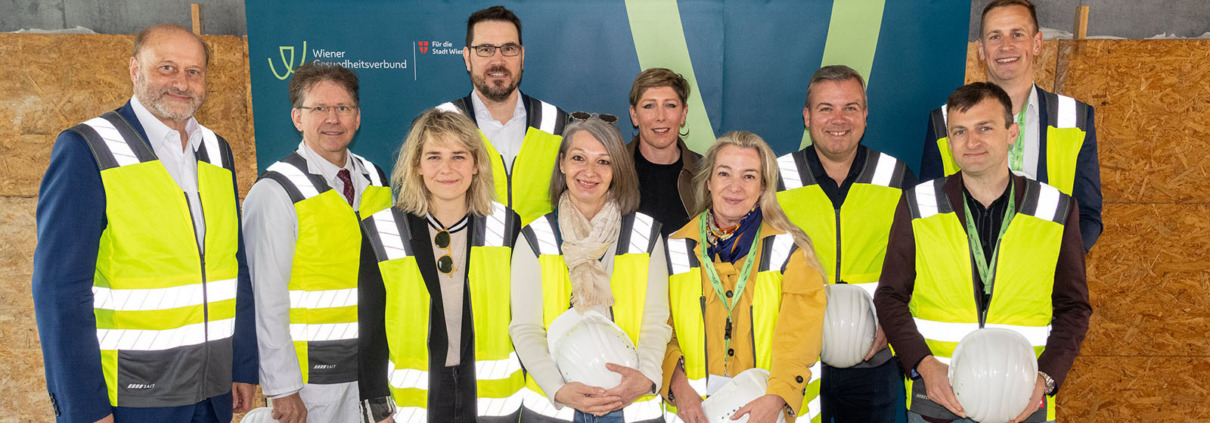 Klinik Ottakring Begehung Gruppenfoto