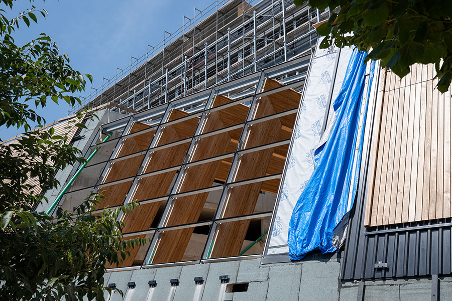 Klinik Ottakring: Rohbau Neubau Verwaltung Fassade Klinik Ottakring: Rohbau Neubau Verwaltung Fassade